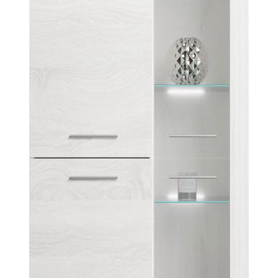 Mueble de Salón Moderno con Leds,Acabado en Andersen Pino