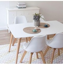 copy of Mesa de Comedor o Cocina de 120 cm Lacada Blanca 76x120x80 Cm – Alta Resistencia y Durabilidad