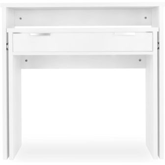 Mesa Escritorio Extensible, Consola Extensible,Color Blanco, Medidas: 90 cm (Largo) x 33-63,4 cm (Ancho) x 87,5 cm (Alto)