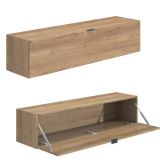 Meyvaser Mueble de salón y TV Conjunto muebles de salón apilable 270 Cm Ancho Color madera y blanco