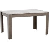 Mesa de Comedor, Mesa de Salón Fija, Color Trufa y Cañon, Medidas: 140 cm (Largo) x 80 cm (Ancho) x 75 cm (Alto)