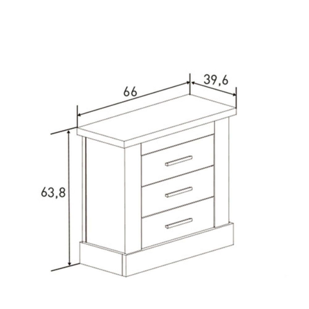 Pack de Dormitorio con Cabecero de 160 x 120 cm + 2 Mesitas de Noche + Cómoda | Color Cambria y Blanco