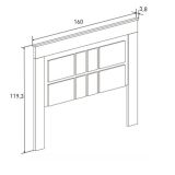 Pack de Dormitorio con Cabecero de 160 x 120 cm + 2 Mesitas de Noche + Sinfonier | Color Cañón (para Cama de 135-140 o 160)