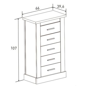 Pack de Dormitorio con Cabecero de 160 x 120 cm + 2 Mesitas de Noche + Sinfonier | Color Cañón (para Cama de 135-140 o 160)