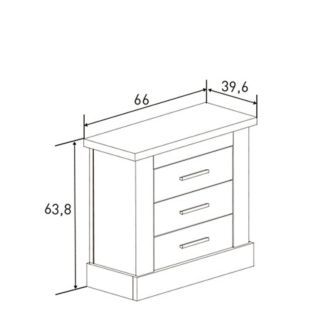 Pack de Dormitorio con Cabecero de 160 x 120 cm + 2 Mesitas de Noche + Sinfonier | Color Cañón (para Cama de 135-140 o 160)